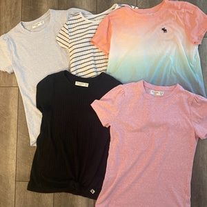 Abercrombie girls bundle of 5 T-shirts size 15/16